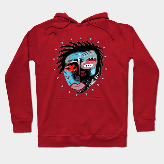 Abstract face Hoodie by Daria Kusto